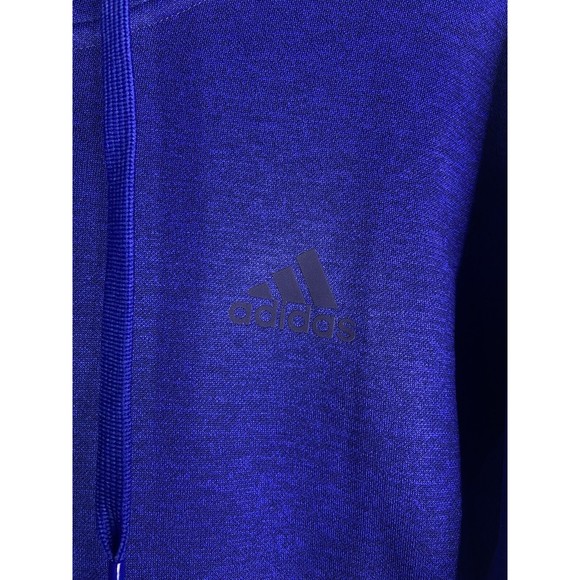 Adidas CF0019 Fleece Lined Performance Zip Up Activewear Jacket Blue Womens M - Picture 2 of 11